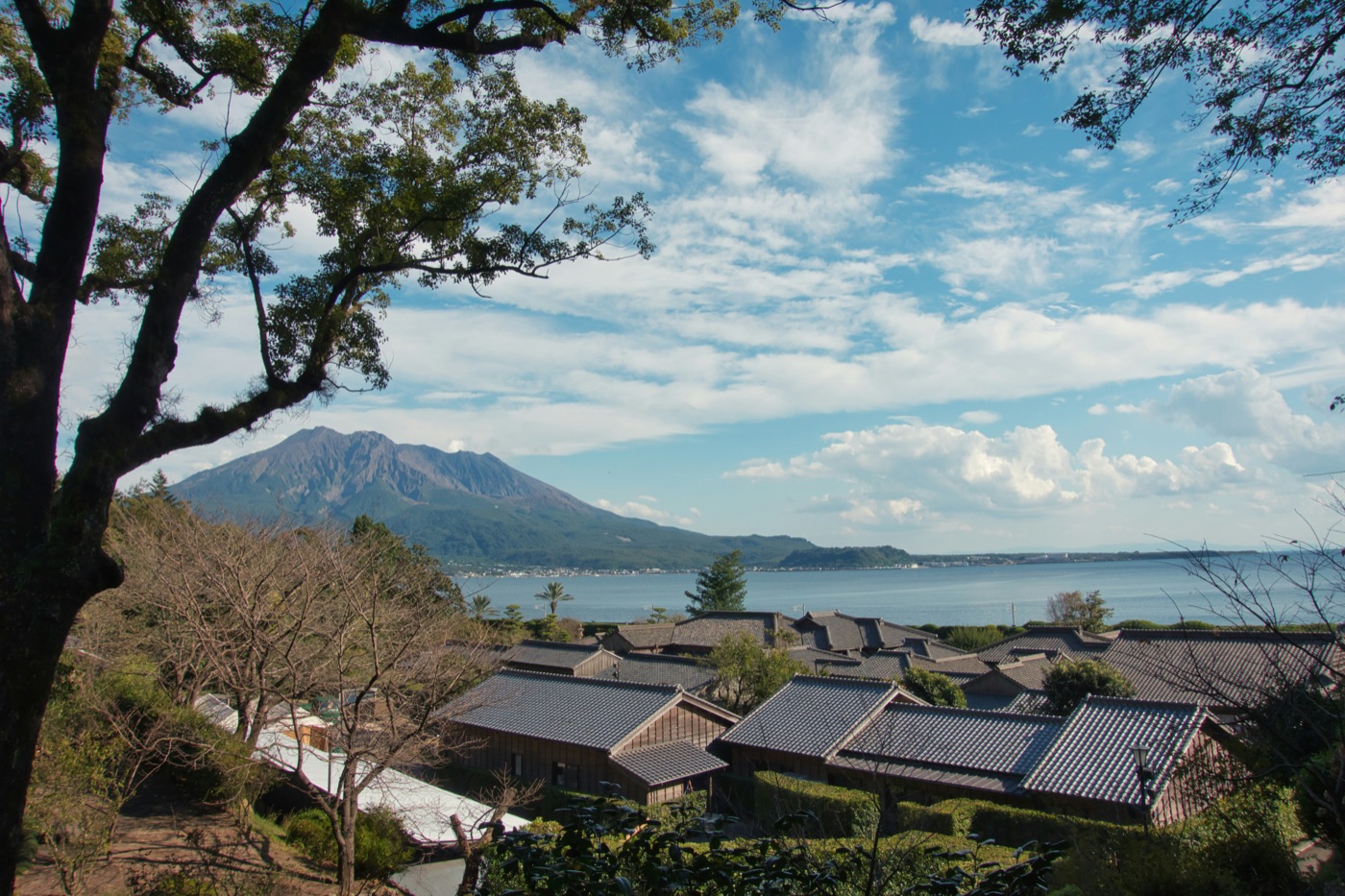 桜島と海